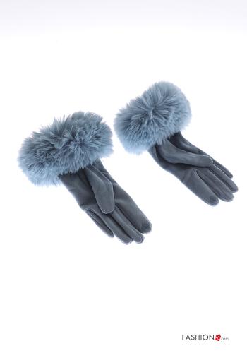 Suede faux fur Gloves - ph 2