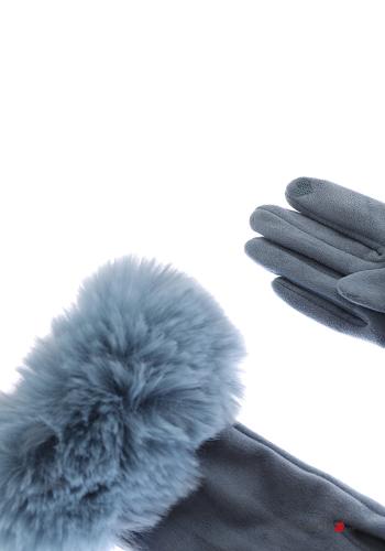 Suede faux fur Gloves - ph 3