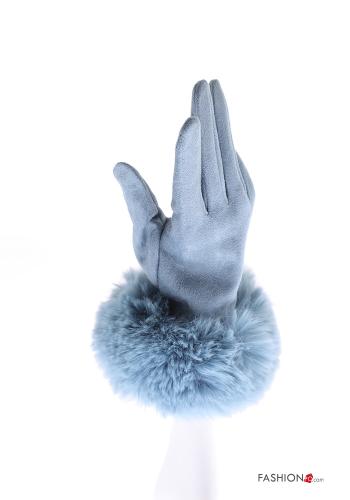 Suede faux fur Gloves - ph 4