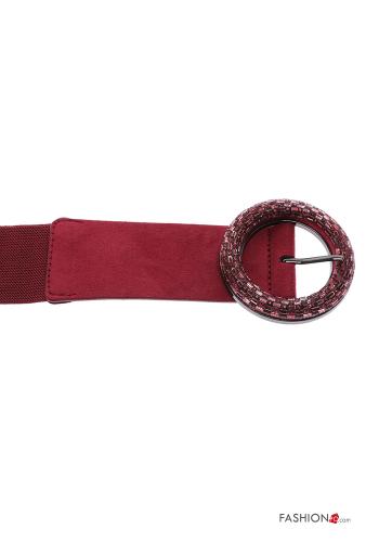 Suede adjustable Belt with rhinestones with elastic - ph 1