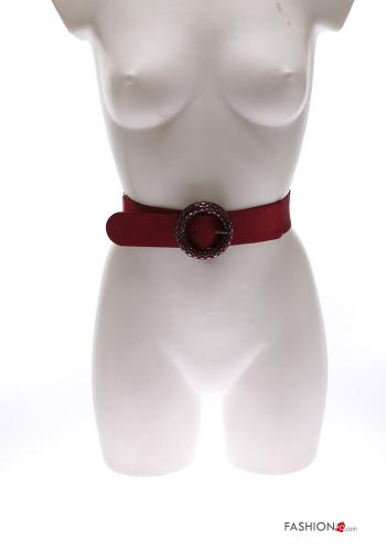 Suede adjustable Belt with rhinestones with elastic - ph 4