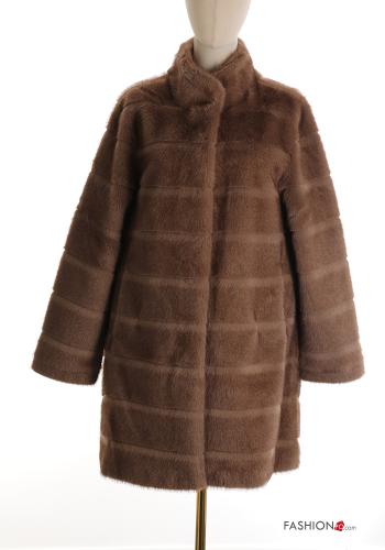 Cappotto in Pelliccia ecologica pelliccia sintetica