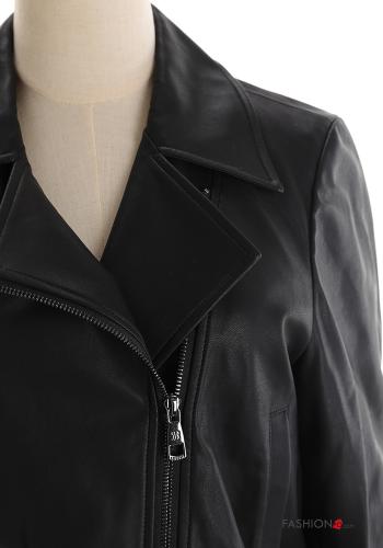Chiodo ecopelle maniche lunghe con zip - ph 4