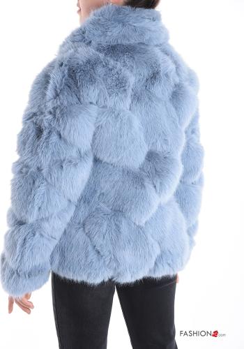 faux fur Jacket with pockets with zip - ph 2