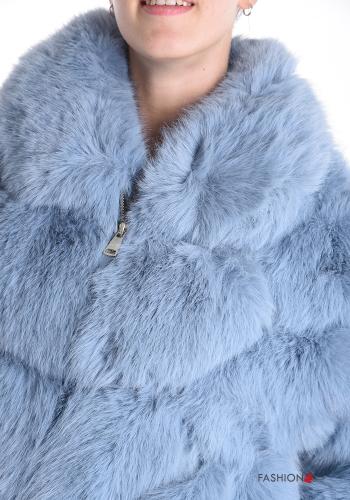 faux fur Jacket with pockets with zip - ph 4