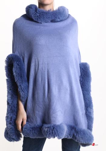 Poncho piel sintética
