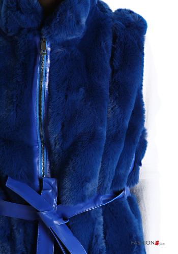 Smanicato pelliccia sintetica con tasche con cintura con zip - ph 4