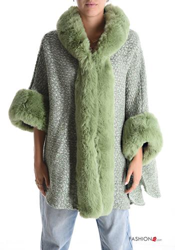 Mantella in Misto Lana pelliccia sintetica