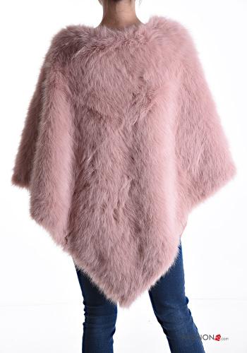Kunstfell u-boot ausschnitt asymmetrisch Poncho - ph 2