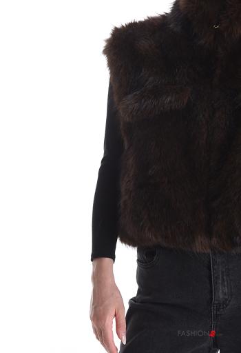 Chaleco piel sintética con cremallera con forro - ph 4