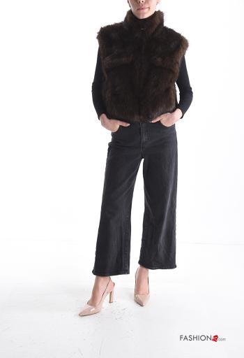 Chaleco piel sintética con cremallera con forro - ph 5