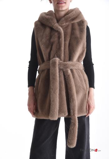 Smanicato con tasche con cappuccio