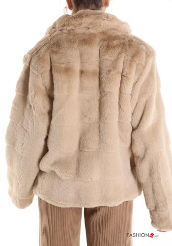 faux fur Jacket with buttons with pockets - ph 2