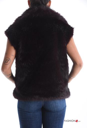 Colete com botões com bolsos com forro - ph 2