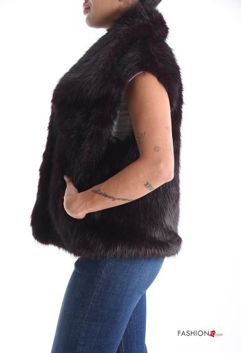 Colete com botões com bolsos com forro - ph 3