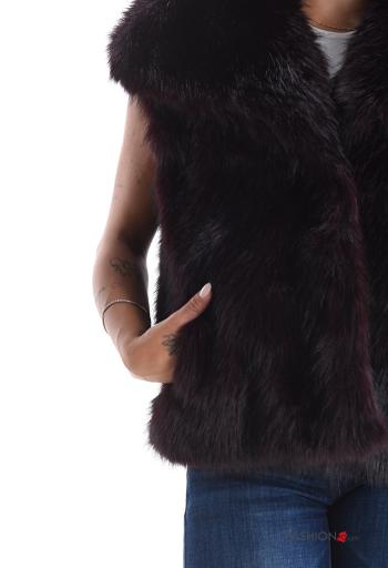 Colete com botões com bolsos com forro - ph 4