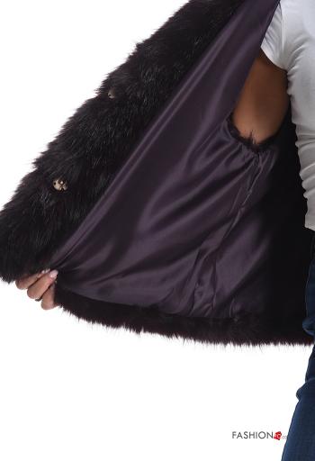 Colete com botões com bolsos com forro - ph 6