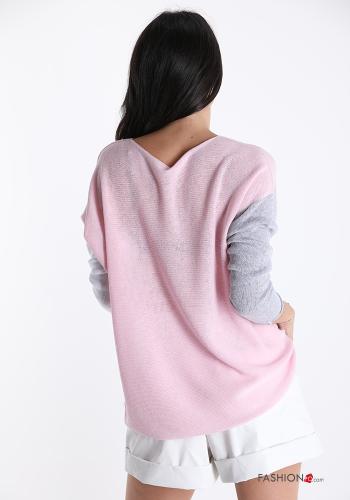 Strickpullover aus Baumwolle Geometrisches Muster - ph 2