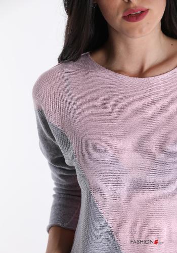 Strickpullover aus Baumwolle Geometrisches Muster - ph 4
