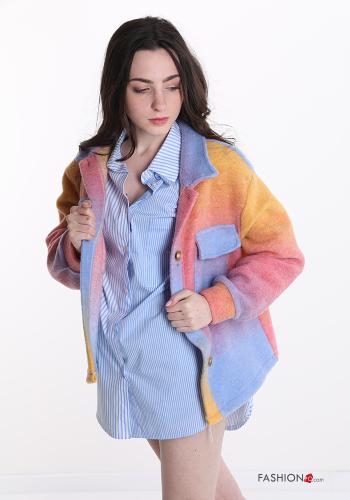 Suit jacket in Wool Mix  with buttons with pockets Multicoloured print - ph 1