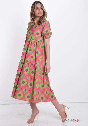 Abito in Cotone Fantasia floreale - ph 3