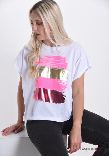 T-shirt de Algodón Estampado impreso - ph 1