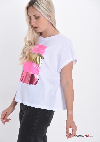 T-shirt de Algodón Estampado impreso - ph 3