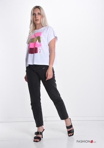 T-shirt de Algodón Estampado impreso - ph 5