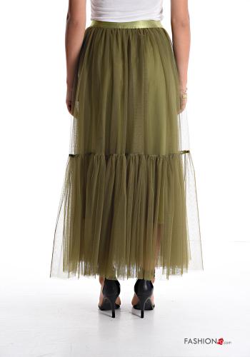 Longuette tulle sleeve Skirt with flounces with elastic - ph 2