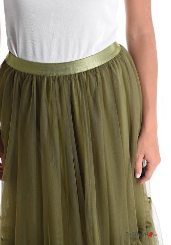 Longuette tulle sleeve Skirt with flounces with elastic - ph 4