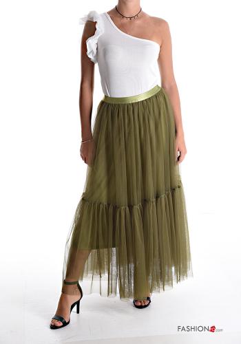 Longuette tulle sleeve Skirt with flounces with elastic - ph 5