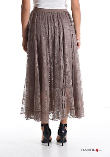 Gonna pizzo Longuette con elastico - ph 2