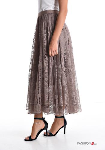 Gonna pizzo Longuette con elastico - ph 3