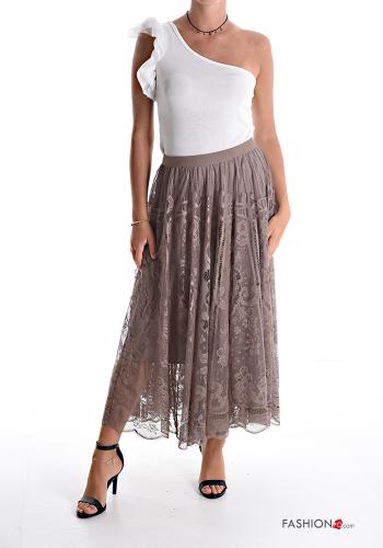 Gonna pizzo Longuette con elastico - ph 5