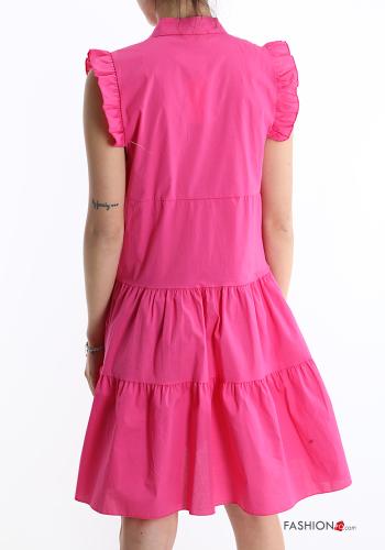 Vestido de Algodón con volantes con cuello en v - ph 2