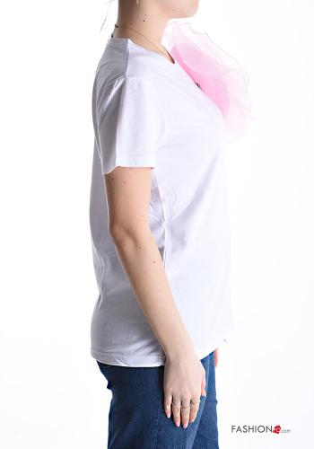 T-shirt in Cotone girocollo tulle maniche corte - ph 3