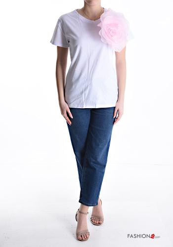 T-shirt in Cotone girocollo tulle maniche corte - ph 5