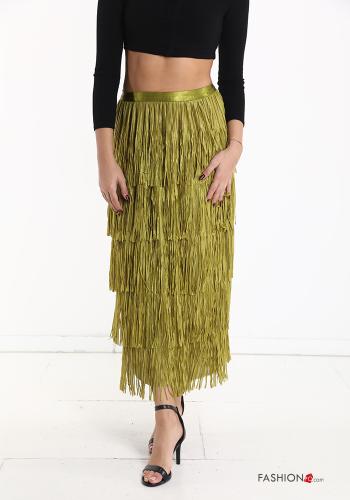 Longuette Skirt with fringe with elastic