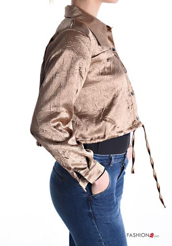 Satin kurz Hemd mit kordelzug - ph 3