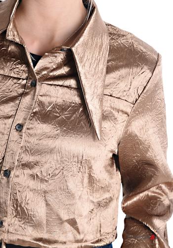 Satin kurz Hemd mit kordelzug - ph 4