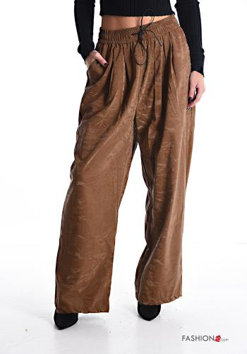 wide leg Hose mit Taschen mit gummizug mit kordelzug - ph 1