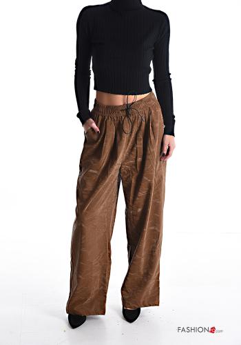 wide leg Hose mit Taschen mit gummizug mit kordelzug - ph 5