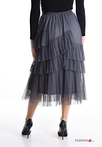 Gonna tulle midi con balze con elastico - ph 2