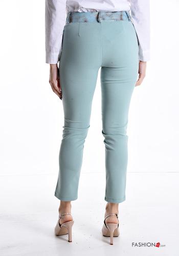 Snake print faux leather Chinos with pockets - ph 2