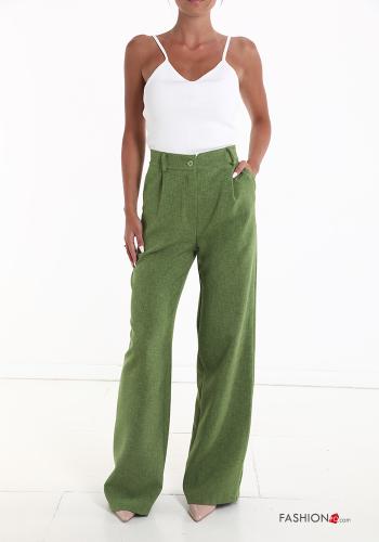hoher Taille wide leg Hose mit Taschen - ph 5