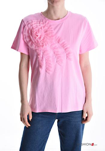 T-shirt in Cotone girocollo tulle maniche corte - ph 1