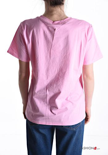 T-shirt in Cotone girocollo tulle maniche corte - ph 2