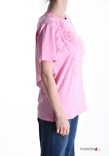 T-shirt in Cotone girocollo tulle maniche corte - ph 3