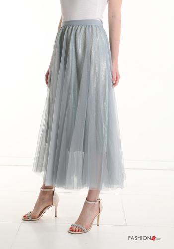 Gonna midi maniche in tulle con elastico - ph 3