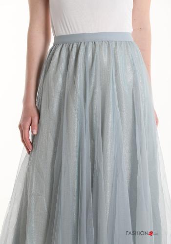 Gonna midi maniche in tulle con elastico - ph 4